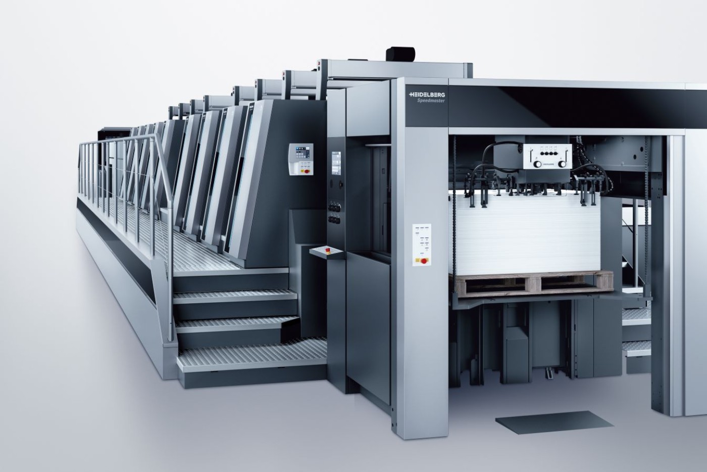 La linea di stampa offset UV LED oggi in produzione