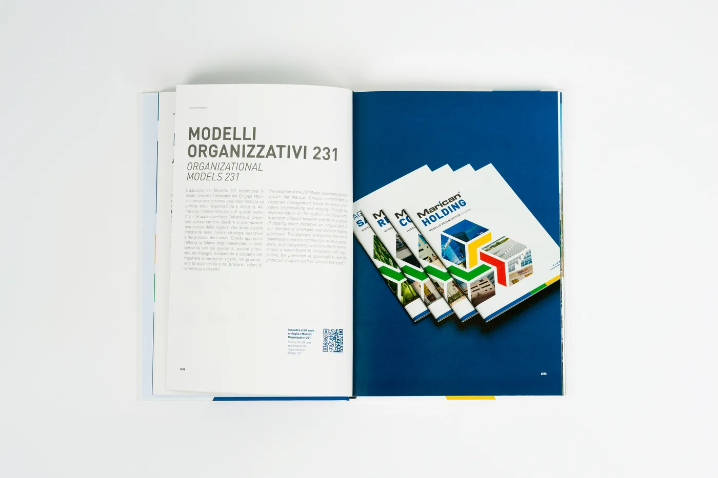 Brochure corporate realizzato per Marican Holding