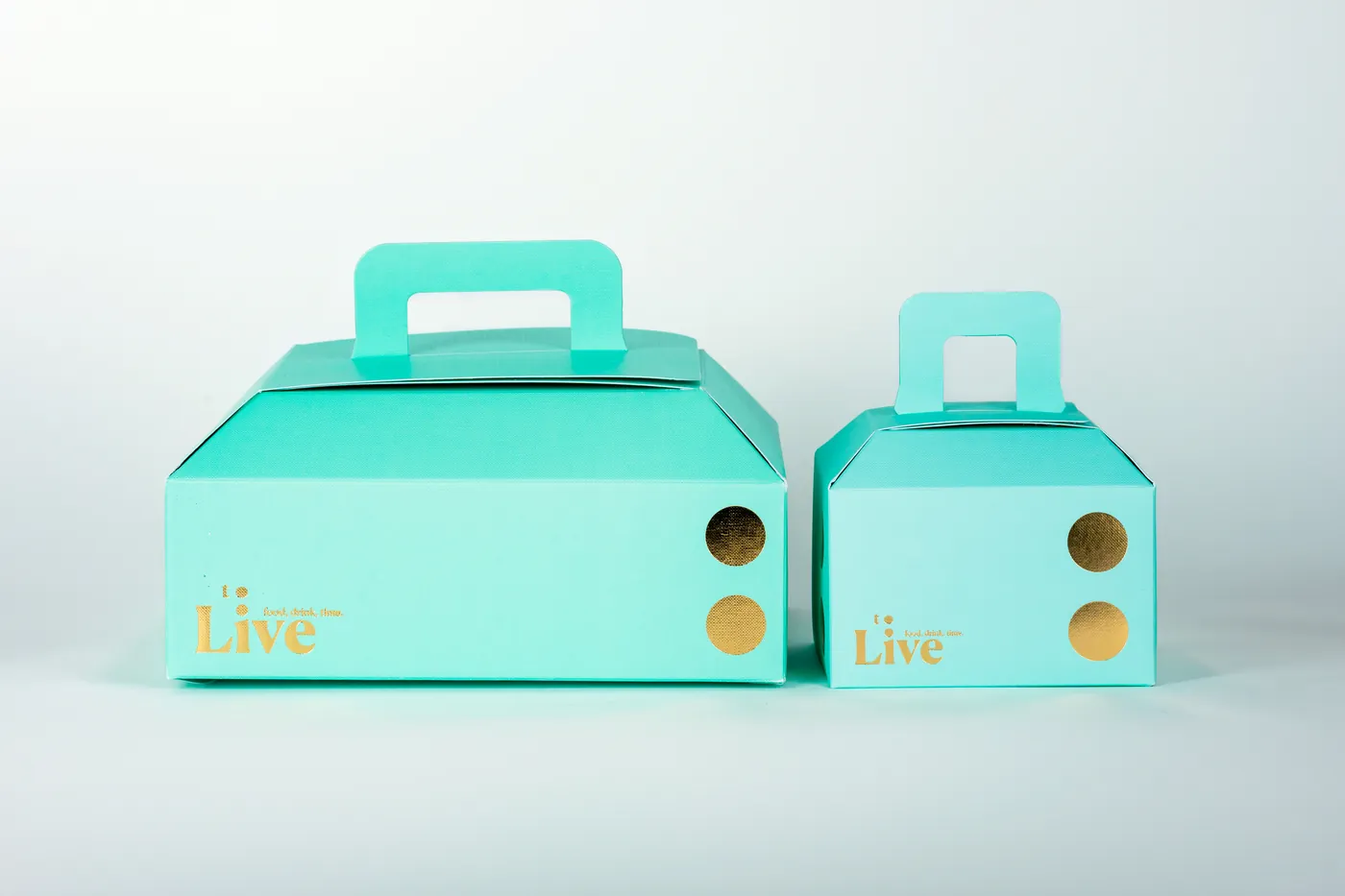 Box porta torte realizzato per To Live